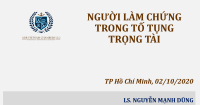 Hội thảo trực tuyến | Người làm chứng trong các vụ kiện trọng tài