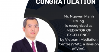 Mr. Nguyen Manh Dzung Recognized as Mediator and Arbitrator of Excellence at VIAC 2023 Conference